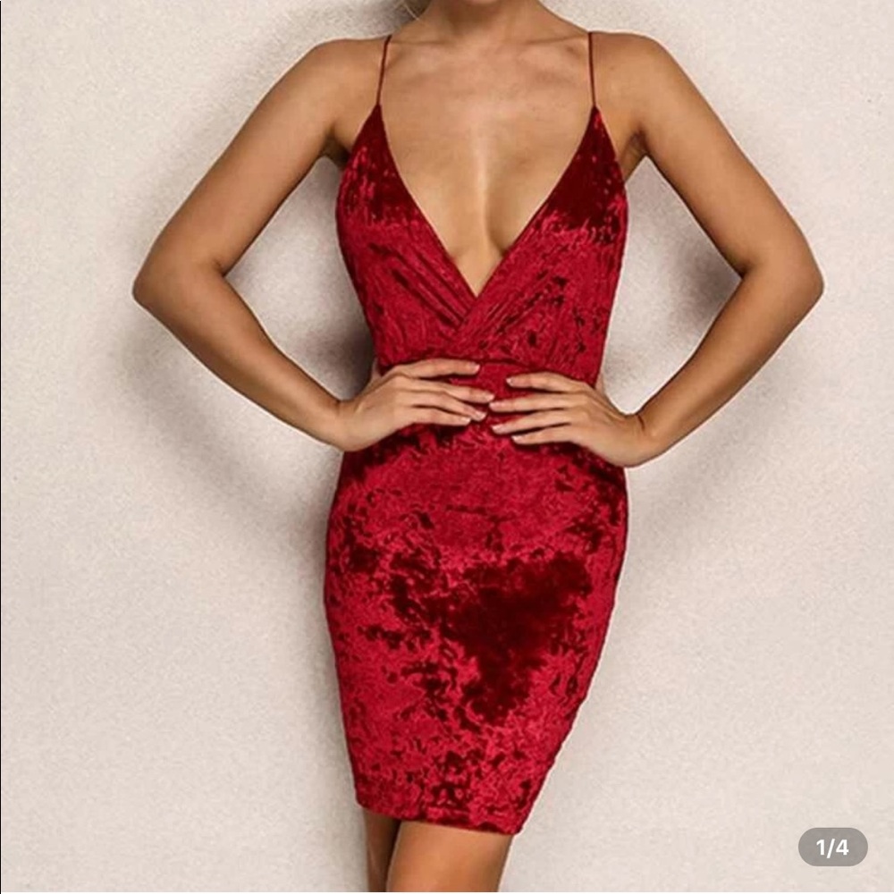 Velvet cami dress